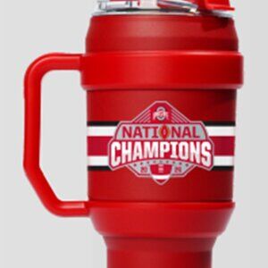 Ohio State 2024 National Champions 40oz Red Stainless Steel Tumbler